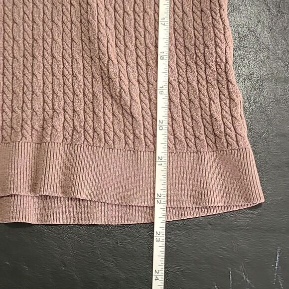 New York & Company Women's brown cable knit elbow Sleeve sweater size Xs office - Picture 8 of 10